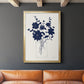 Indigo Sketch Bouquet II - Modern Framed Canvas Print