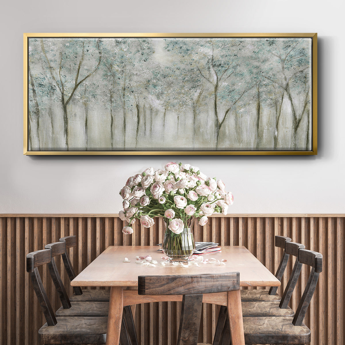 Neutral Spring - Floater Framed Canvas Print