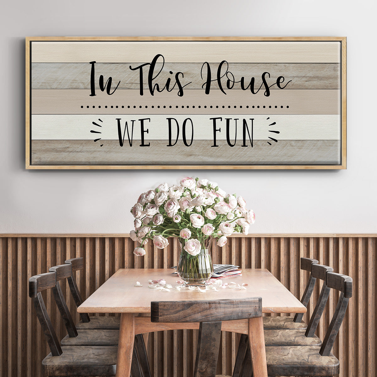 We Do Fun - Floater Framed Canvas Print