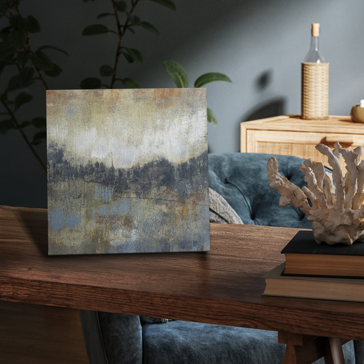 Cool Grey Horizon I - Canvas Art Print