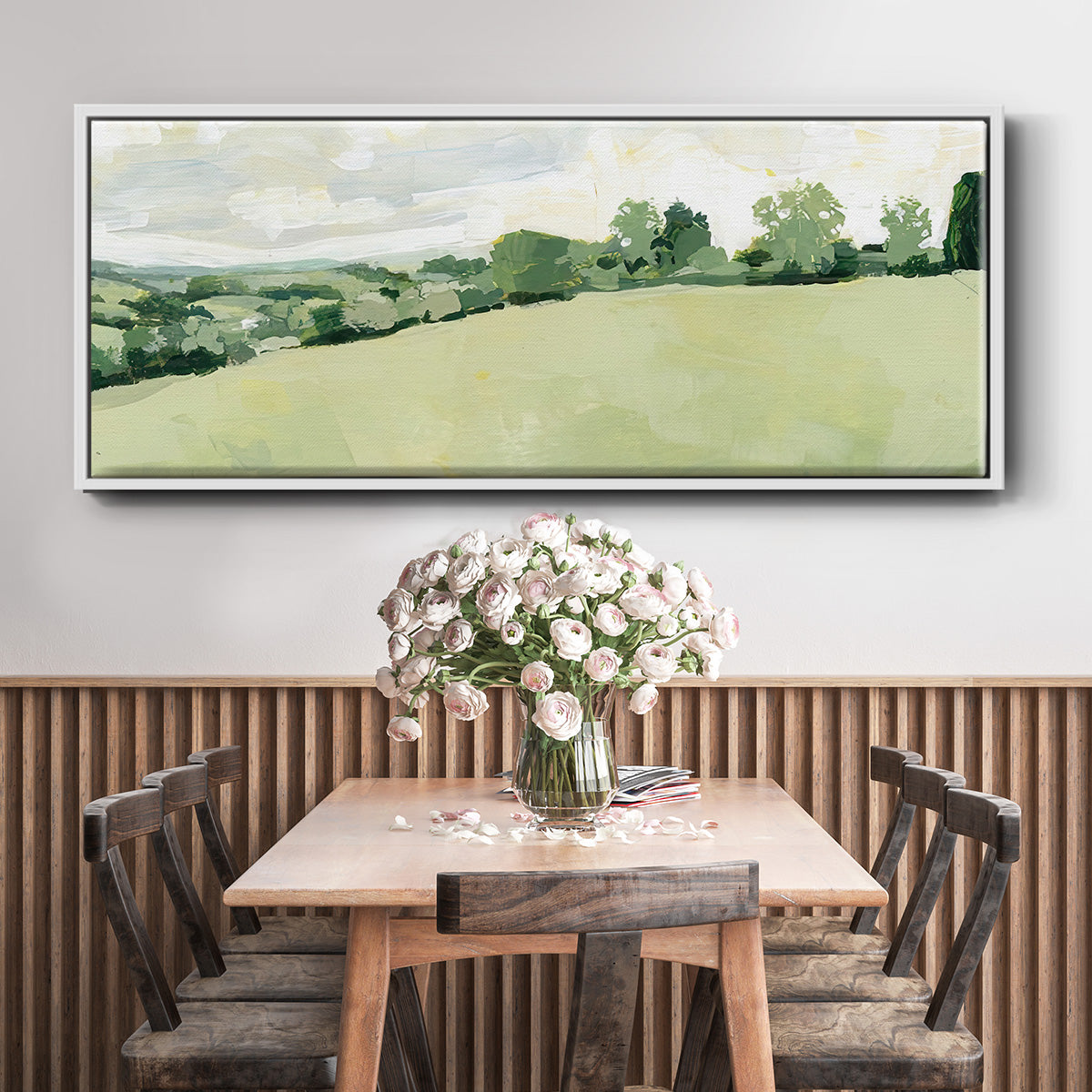 Pearly Pasture II - Floater Framed Canvas Print