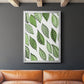 Patterned Leaf Shapes IV - Modern Framed Canvas Print