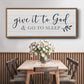 Give It To God - Floater Framed Canvas Print
