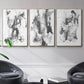 Graphite Abstract I - Floater Framed Canvas Set