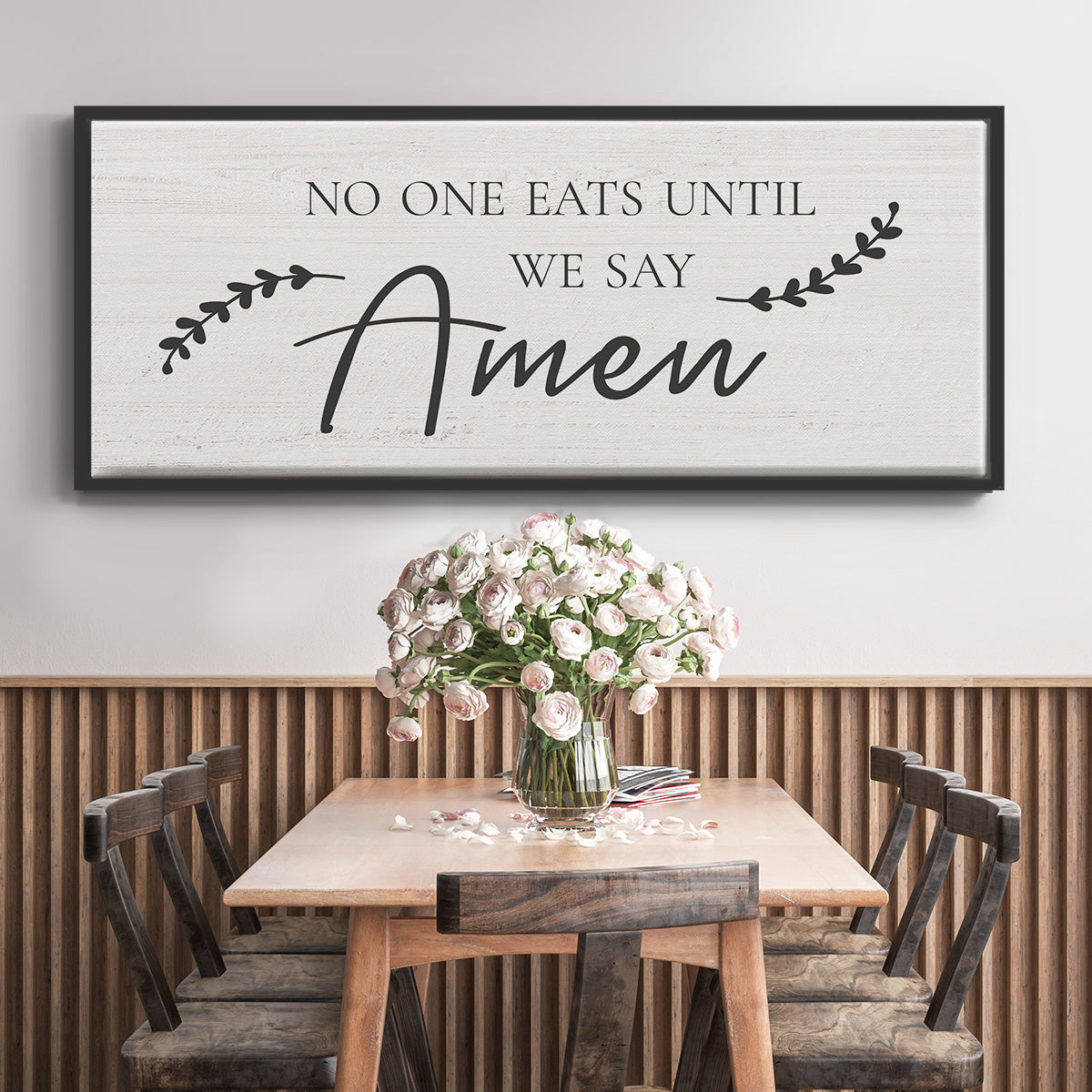 Say Amen - Floater Framed Canvas Print