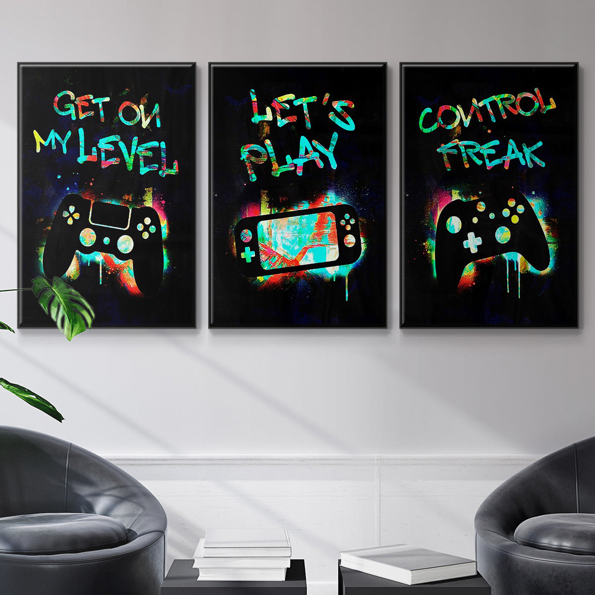 Gamer Tag I - Floater Framed Canvas Set