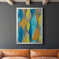 Colorful Cascade I - Modern Framed Canvas Print
