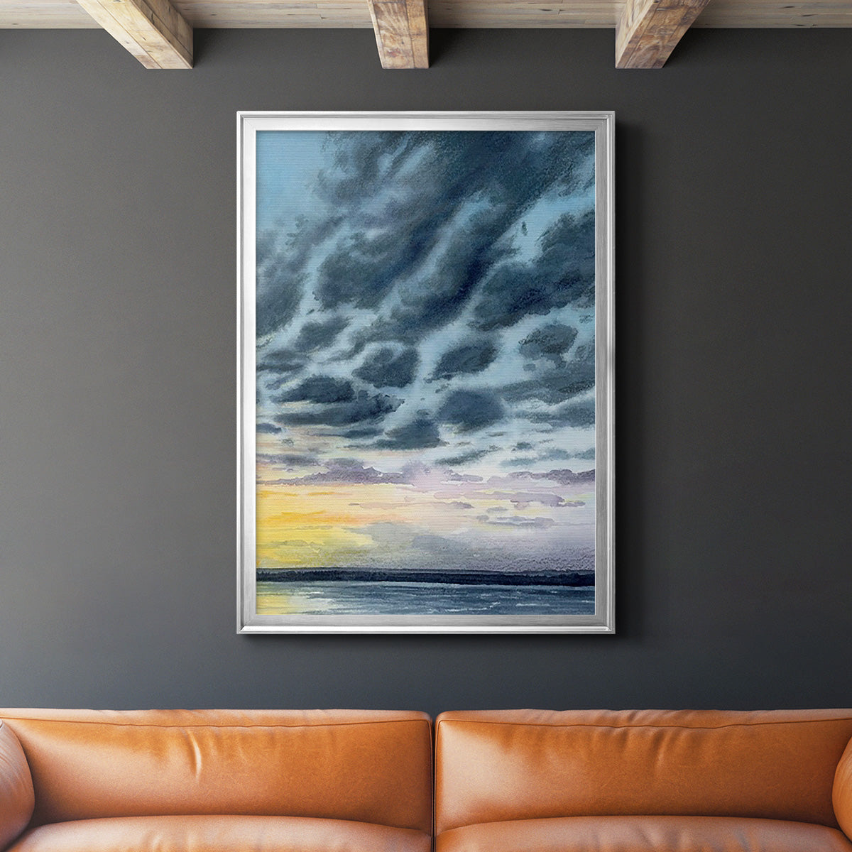 Anastasia Island Sunset II - Modern Framed Canvas Print