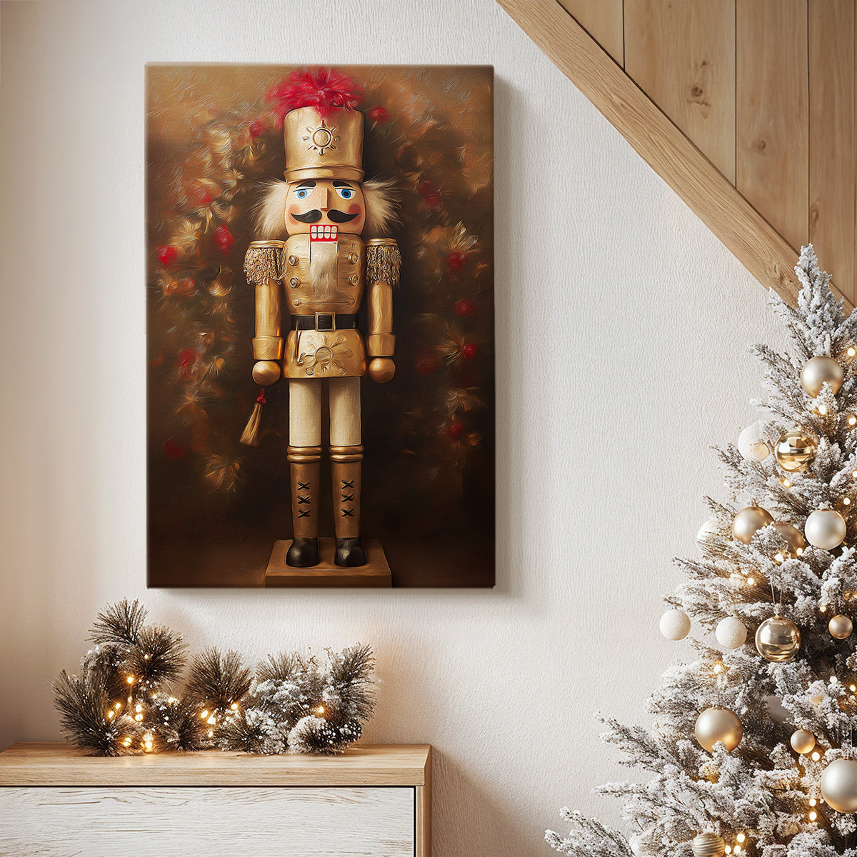 Warm Lantern Cathedral Hearth - Canvas Art Print