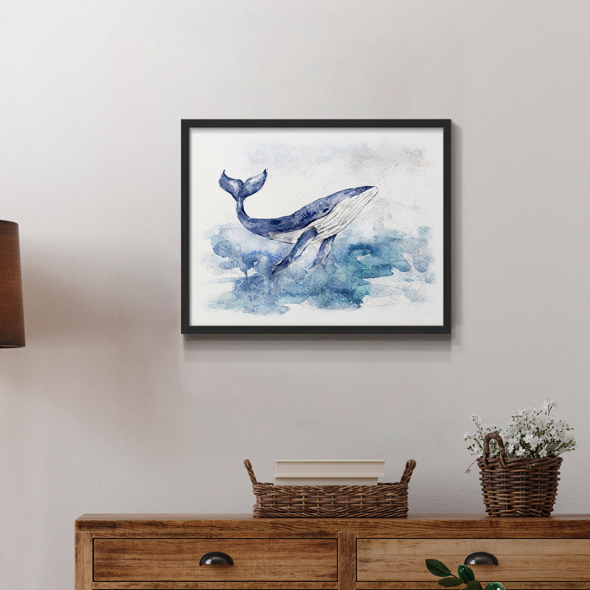 45573,whale,ocean,watercolor,painting,marine life,art,nature,blue,aquatic,surfacing,tranquil,wildlife,sea,animal,creative,illustration,water,beauty,environment,serene,ocean waves,natural habitat,fluke,graceful,peaceful,splash,oceanic,underwater,movement,glassy water,coastal,wild,ocean view,marine environment,fine art,tranquility,blue tones,fluid,Re-stickable,Nautical & Beach