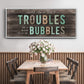 Troubles Bubbles - Floater Framed Canvas Print