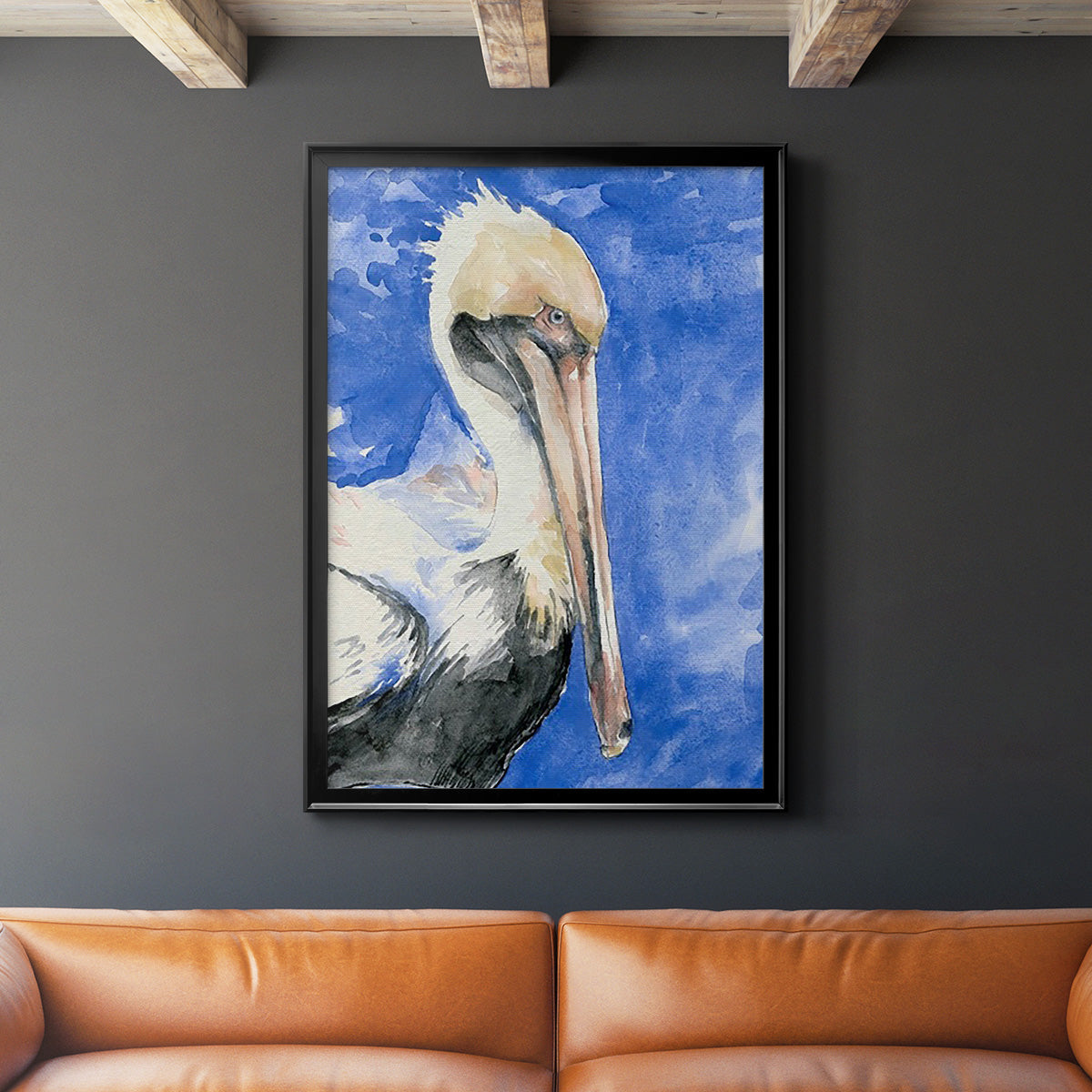 Pelican Pool I - Modern Framed Canvas Print