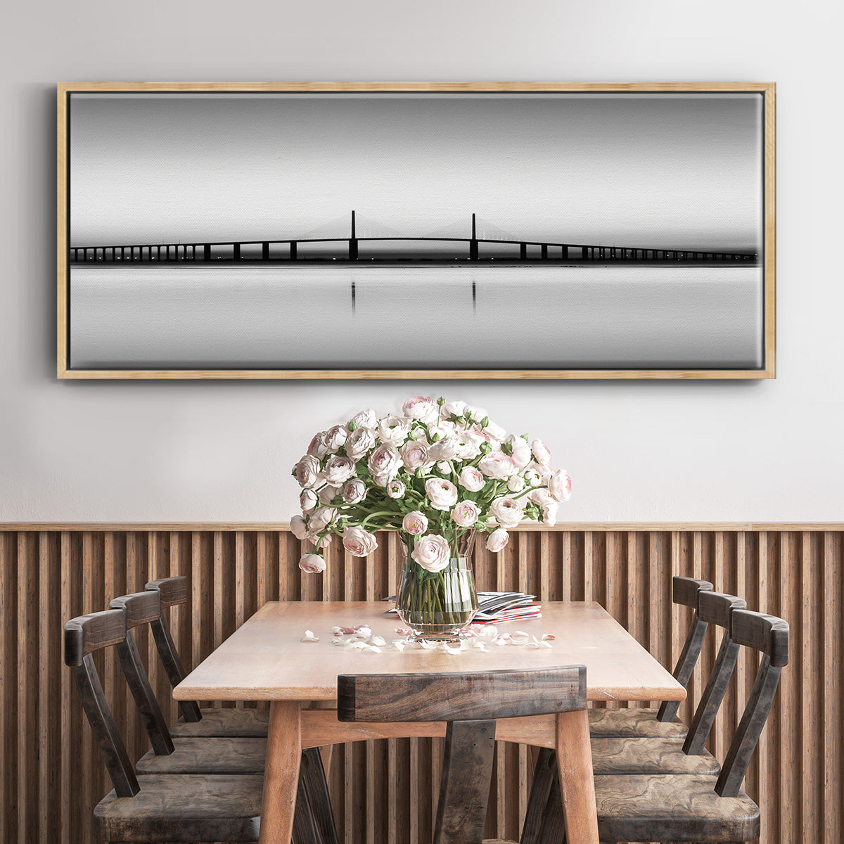 Sunshine Skyway - Floater Framed Canvas Print