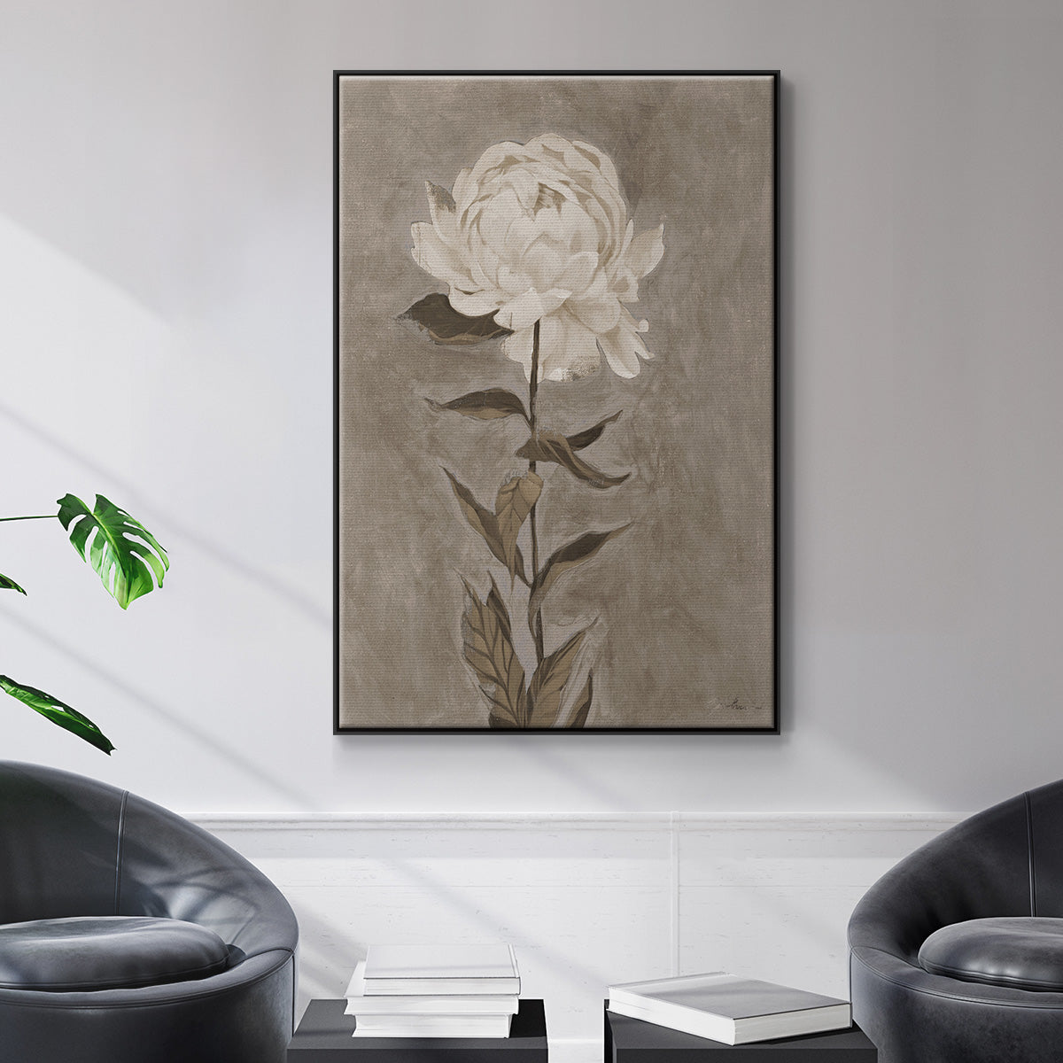 Pretty as a Peony I  -  Framed Canvas Print