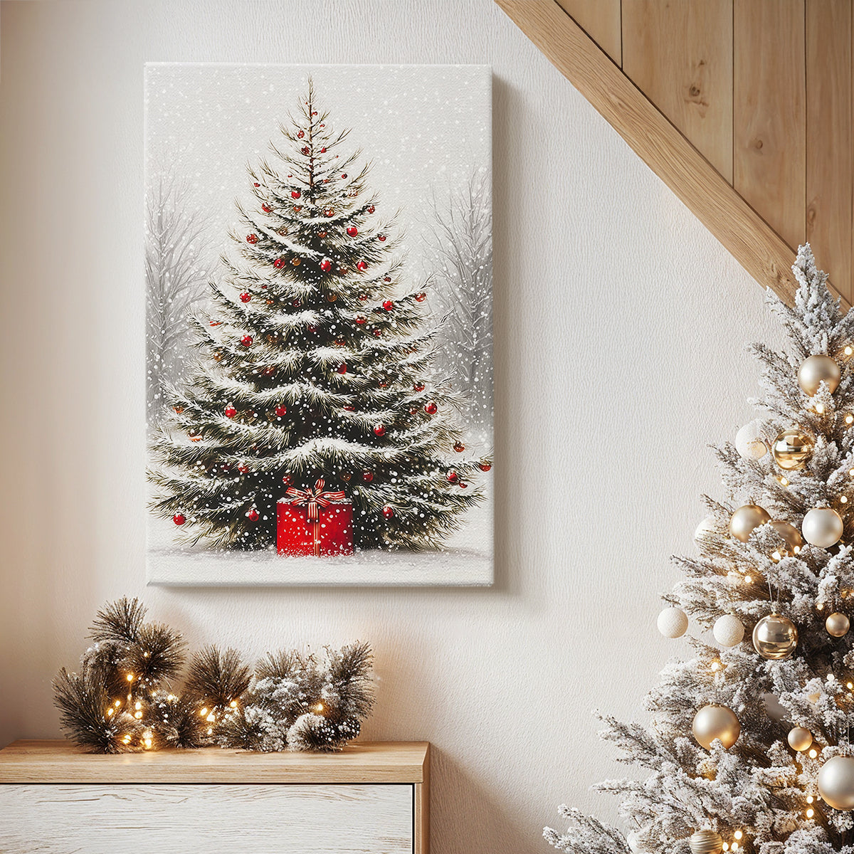 Eve of Snowwhite Yule - Canvas Art Print