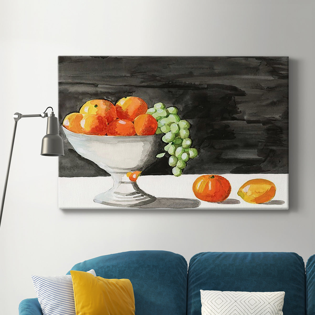 Watercolor Fruit Bowl II Premium Gallery Wrapped Canvas - Ready to Hang