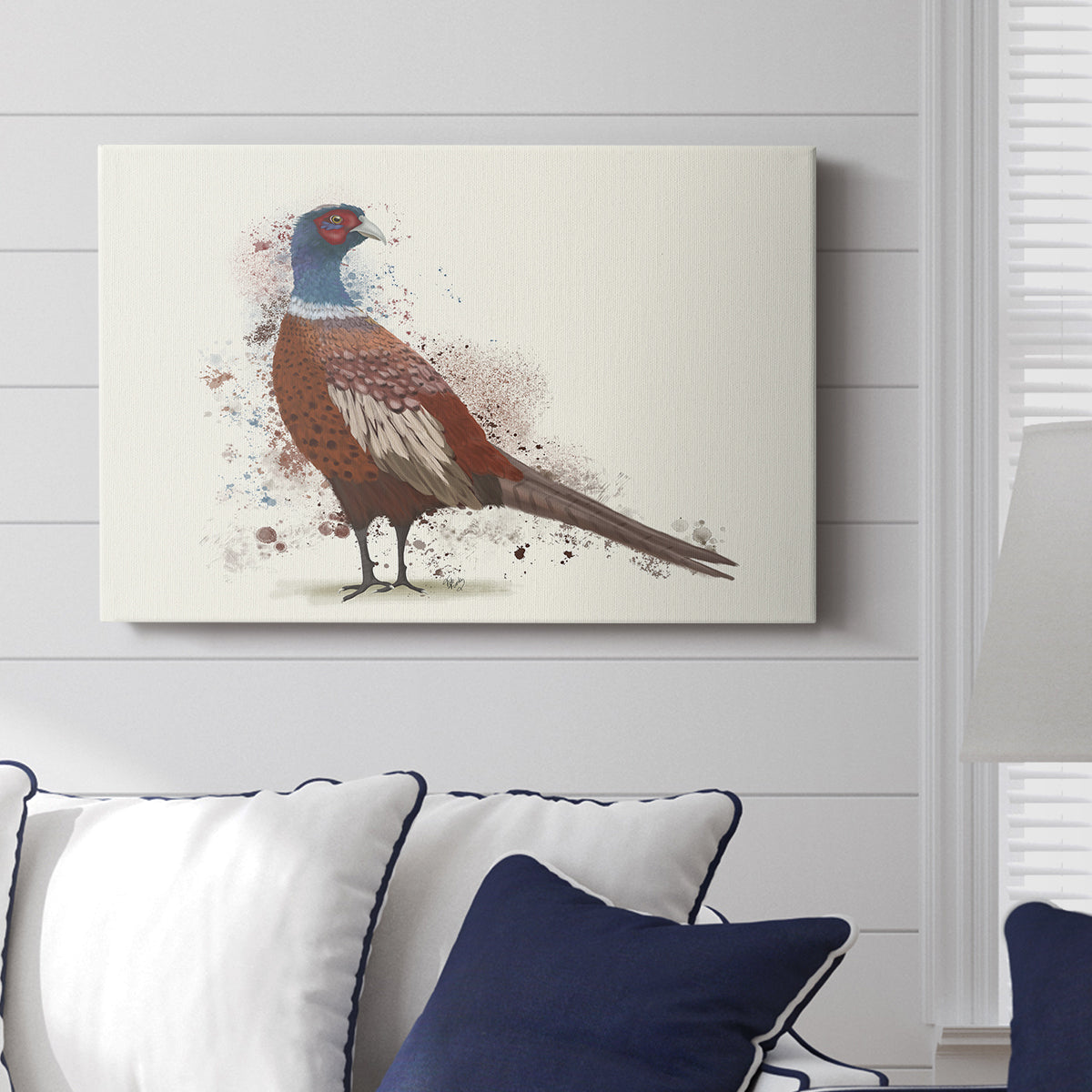 Pheasant Splash 5 - Canvas Art Print