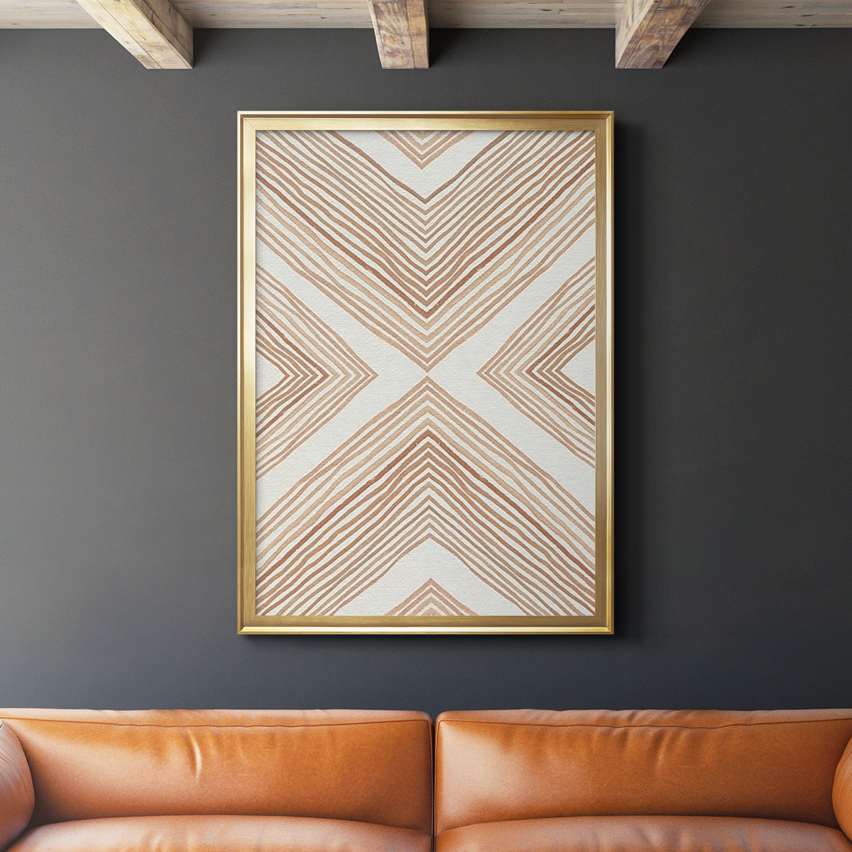 Diametric Clementine II - Modern Framed Canvas Print