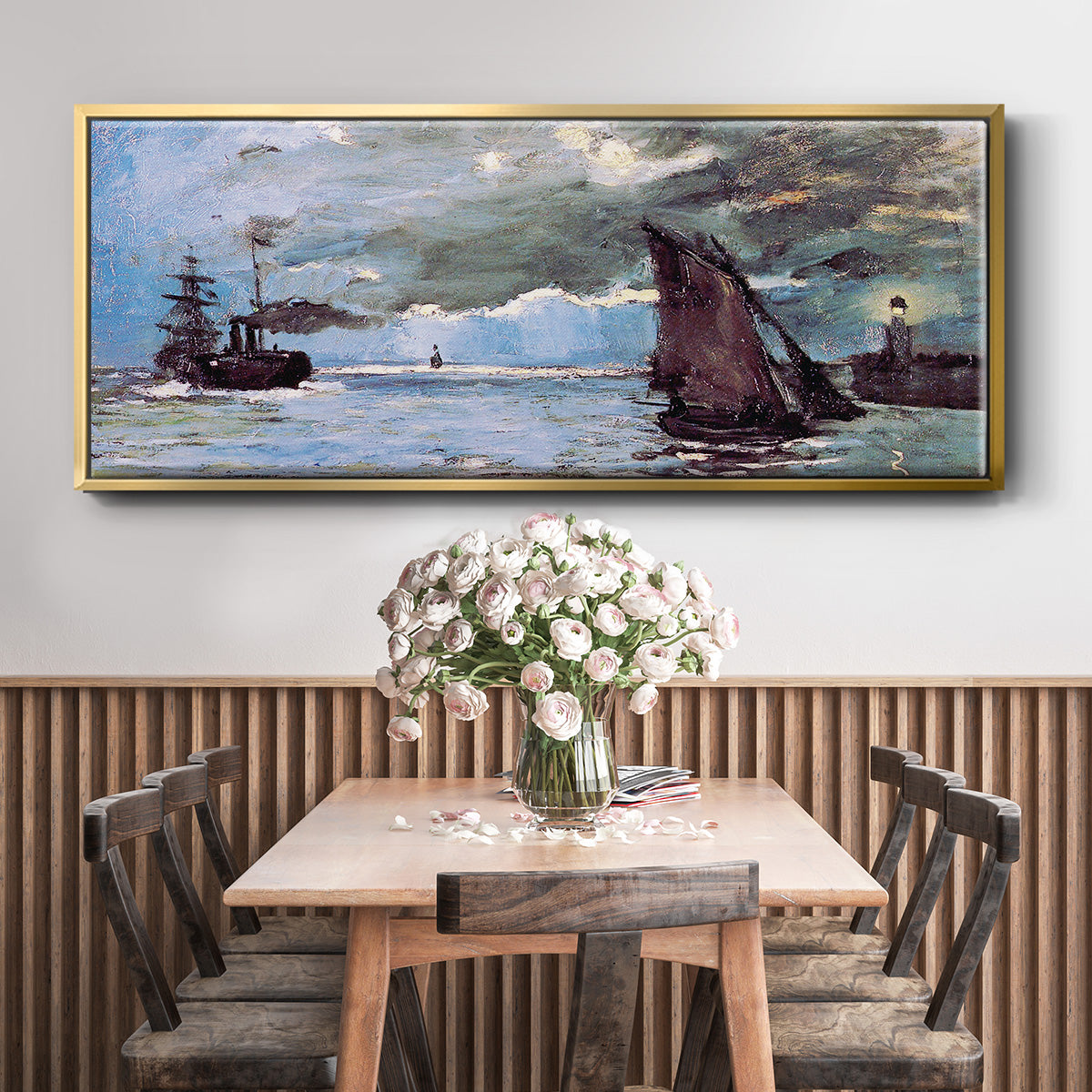 Seascape - Floater Framed Canvas Print