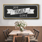 Joy Family Love - Floater Framed Canvas Print