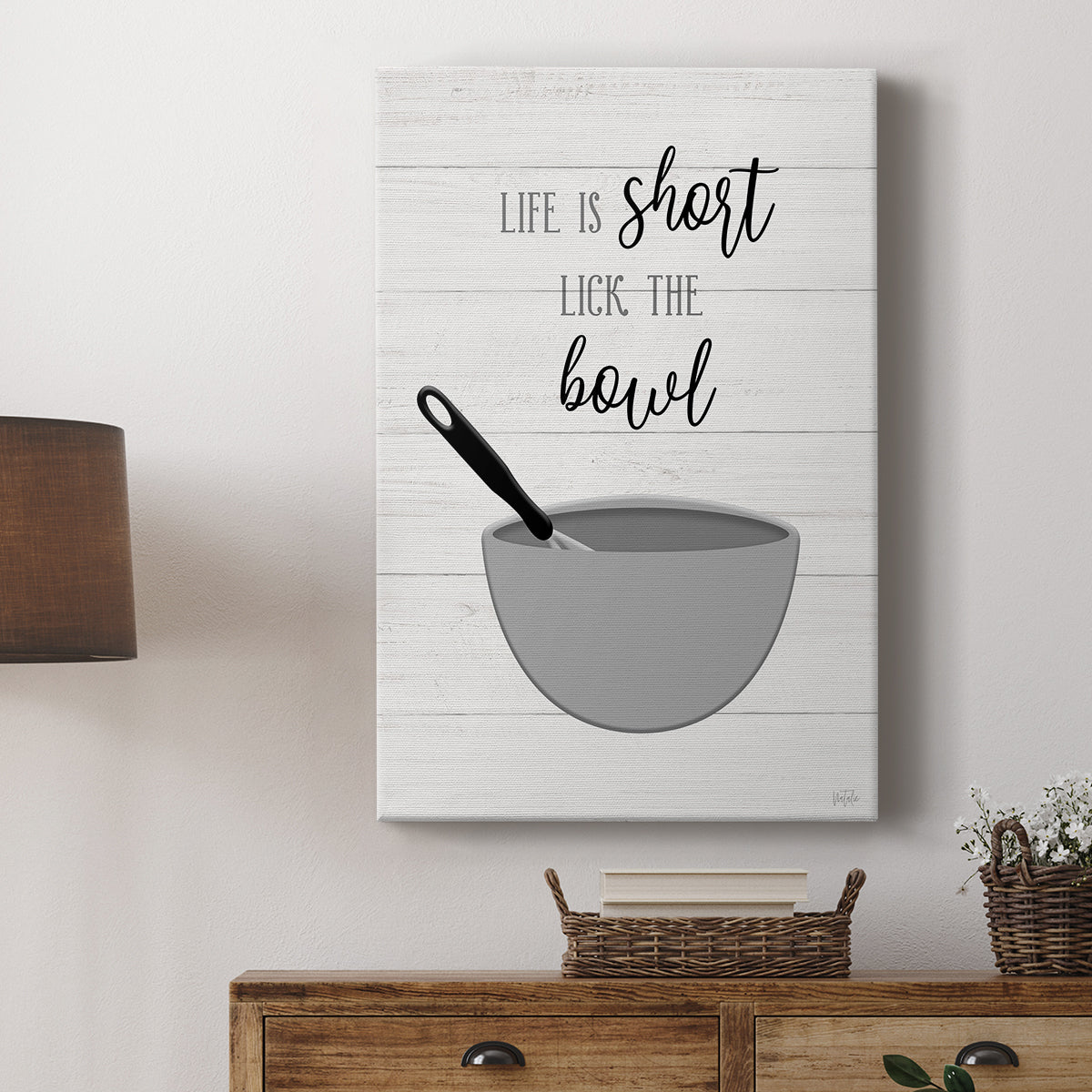 Lick the Bowl - Canvas Art Print