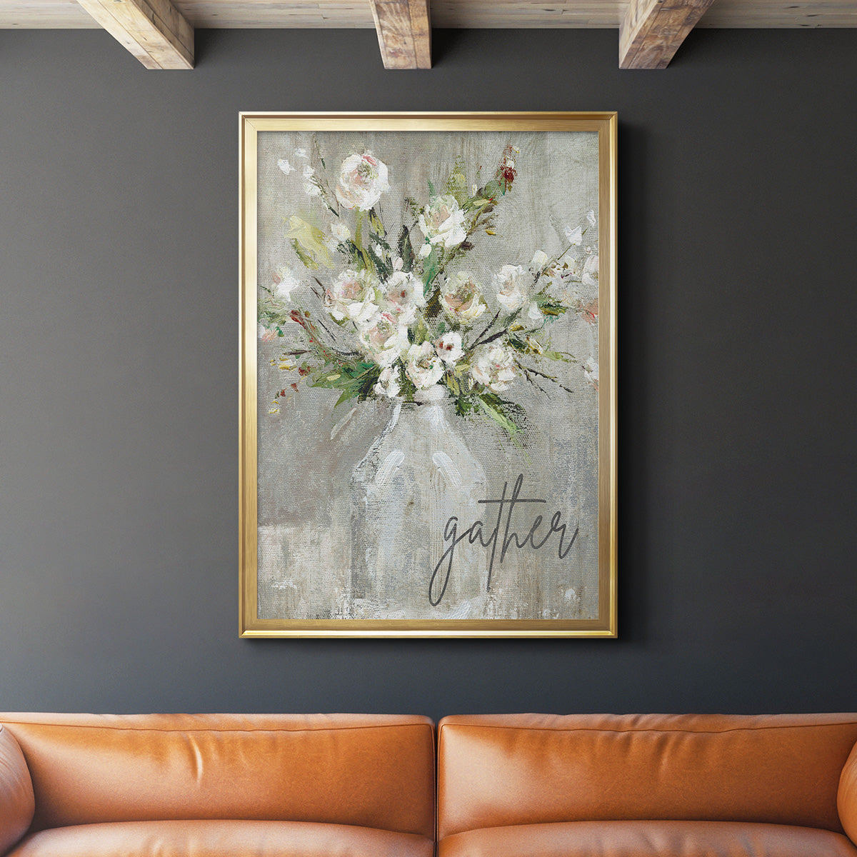Gather - Modern Framed Canvas Print