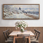 The Road to Vétheuil, Snow Effect, 1879 - Floater Framed Canvas Print