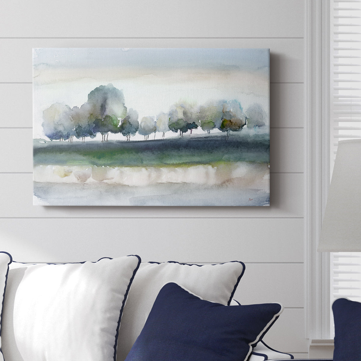 Warm Meadowline Indigo - Canvas Art Print