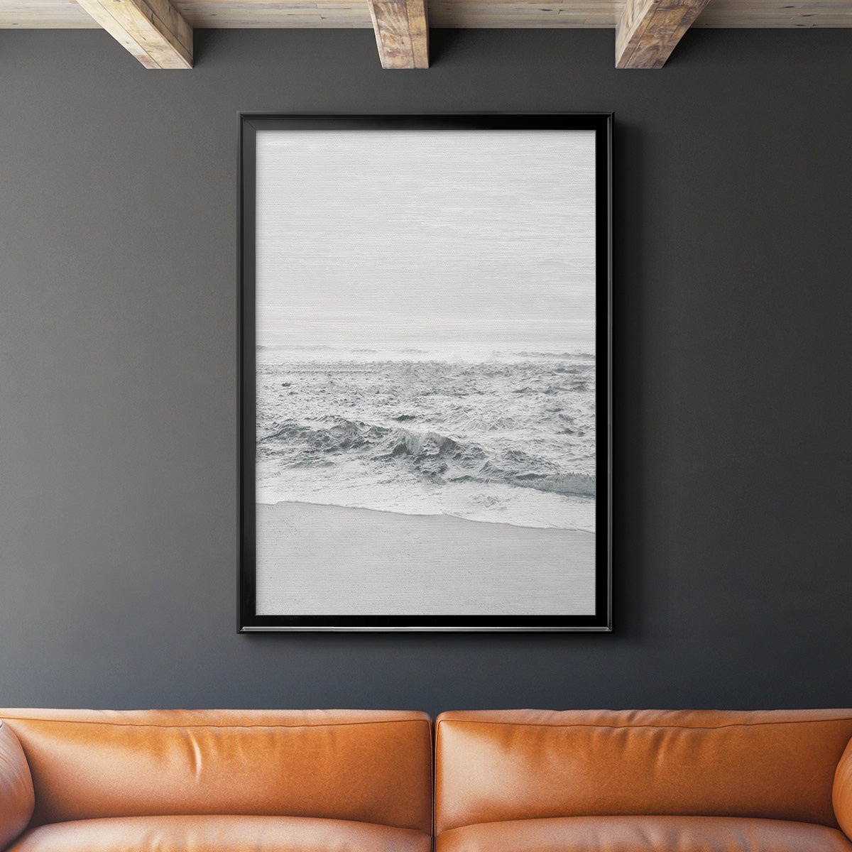 Gentle Tides II - Modern Framed Canvas Print