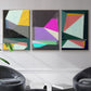 Chop I - Framed Premium Gallery Wrapped Canvas L Frame 3 Piece Set - Ready to Hang