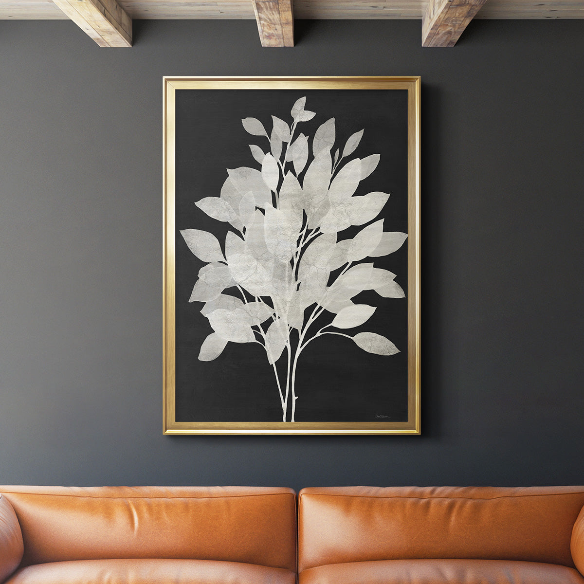 Misty Branches I - Modern Framed Canvas Print