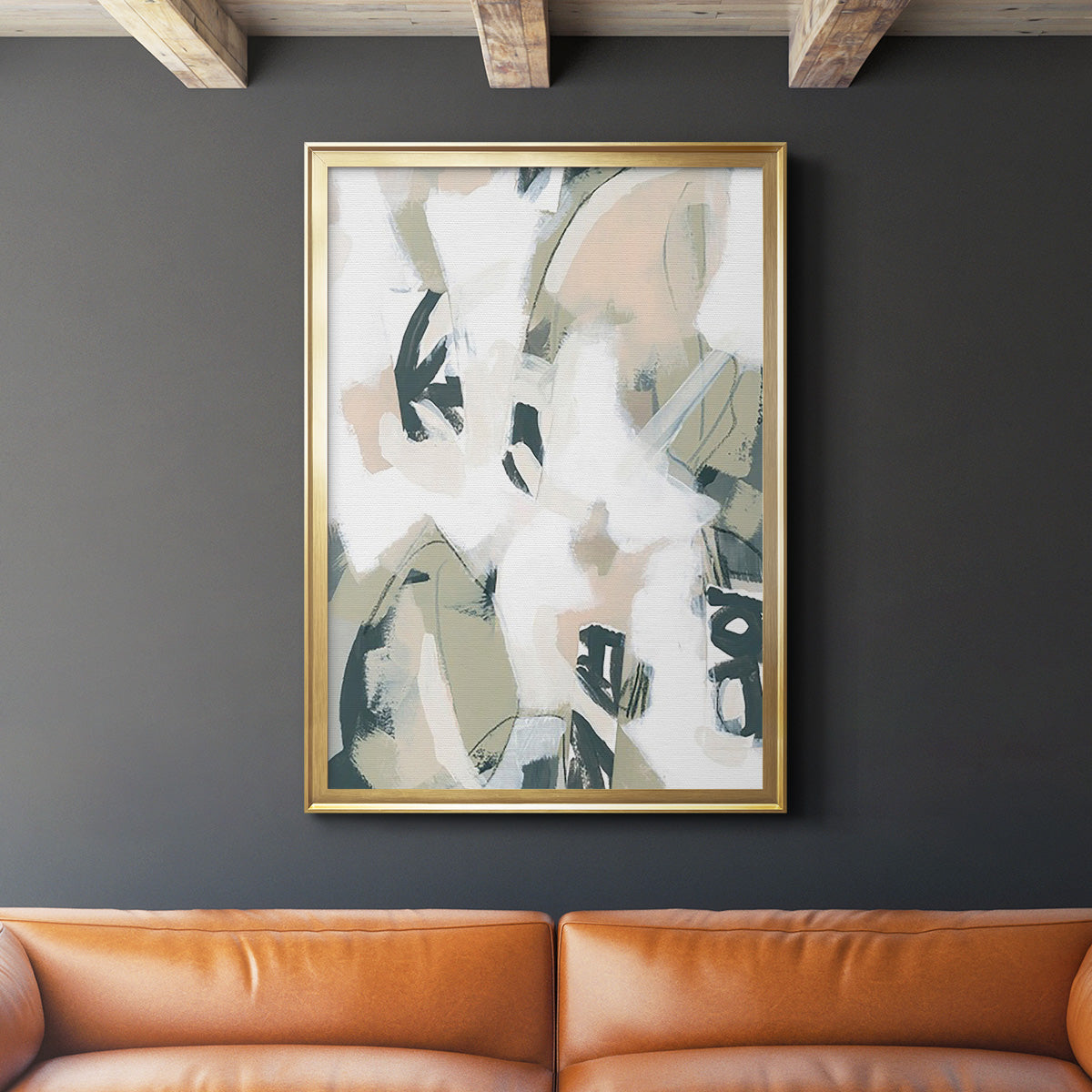 Sumi Storm I - Modern Framed Canvas Print