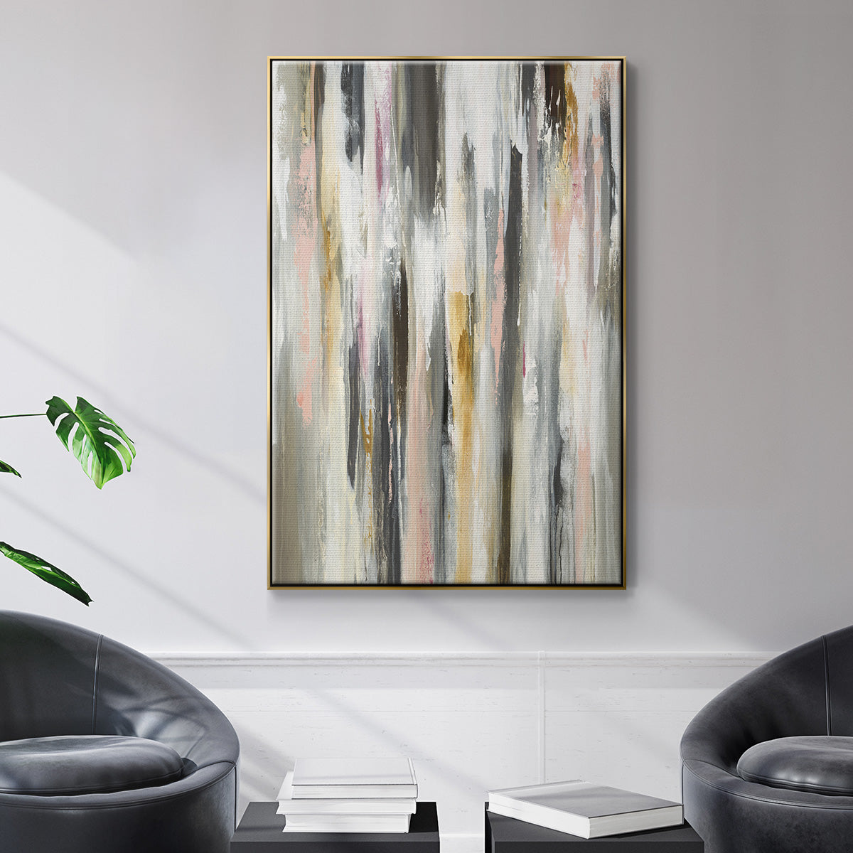 Color Ripple II - Framed Premium Gallery Wrapped Canvas L Frame - Ready to Hang