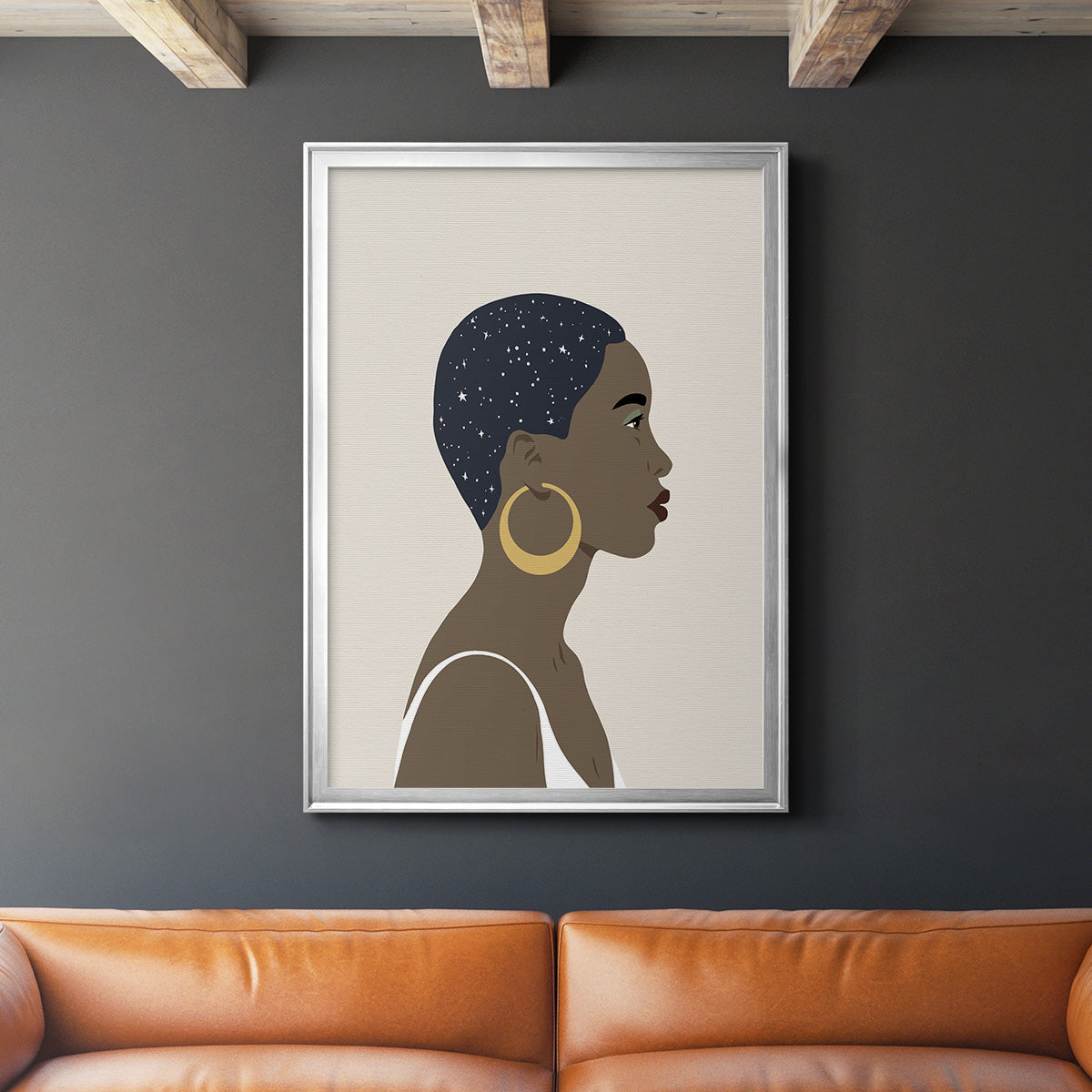 Heavenly Hair IV - Modern Framed Canvas Print