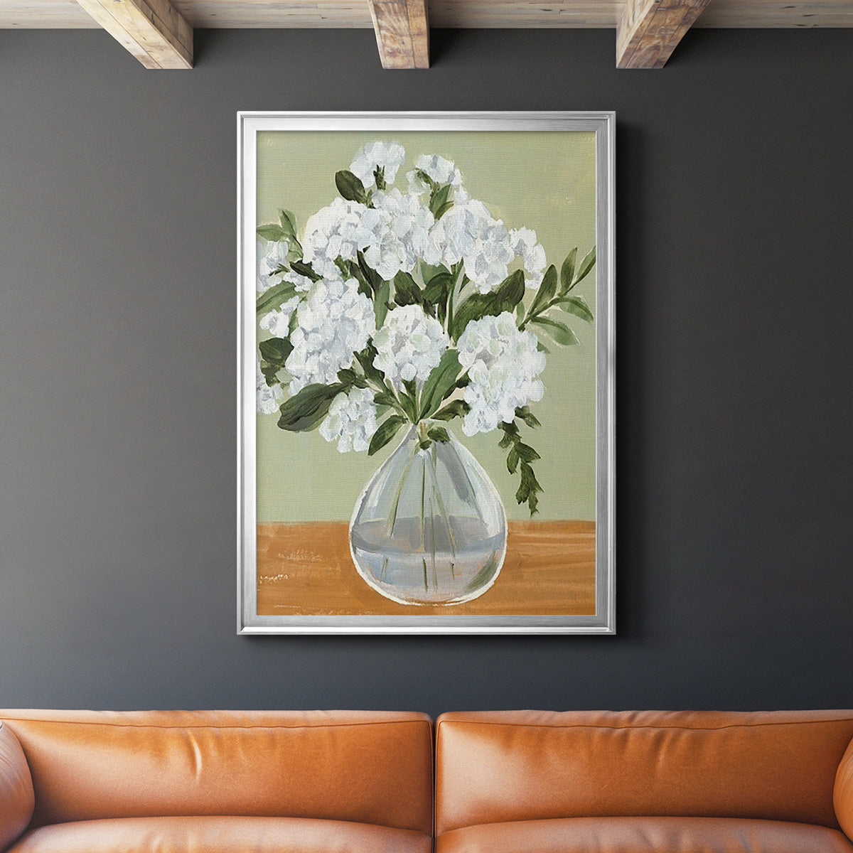 Vased Viburnum I - Modern Framed Canvas Print