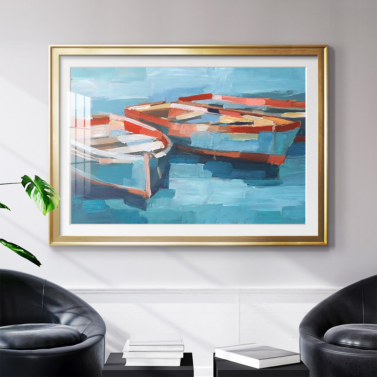 Primary Boats II - Modern Framed Art Print