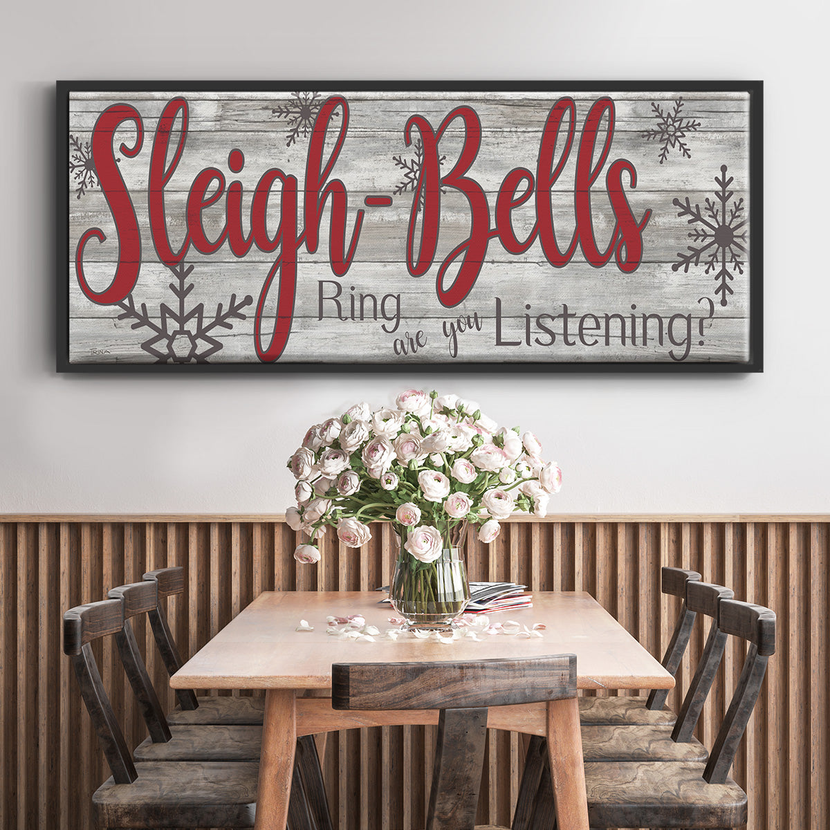 Sleigh Bells - Floater Framed Canvas Print