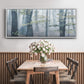Chalky Misty Autumn Forest View - Floater Framed Canvas Print