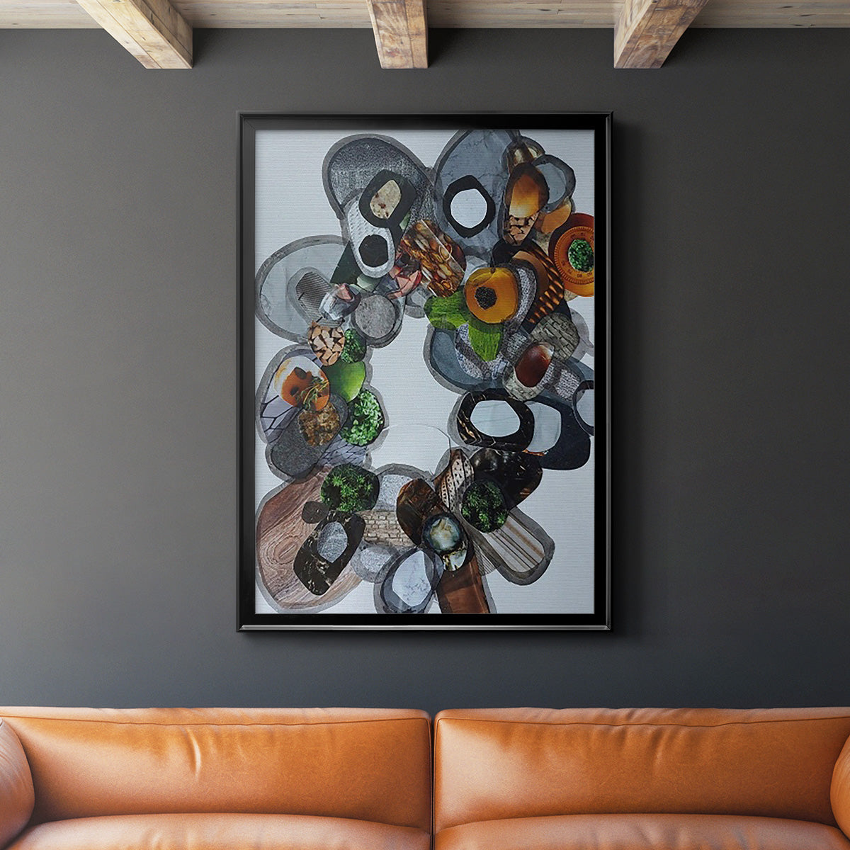 Amelia Island Stones - Modern Framed Canvas Print