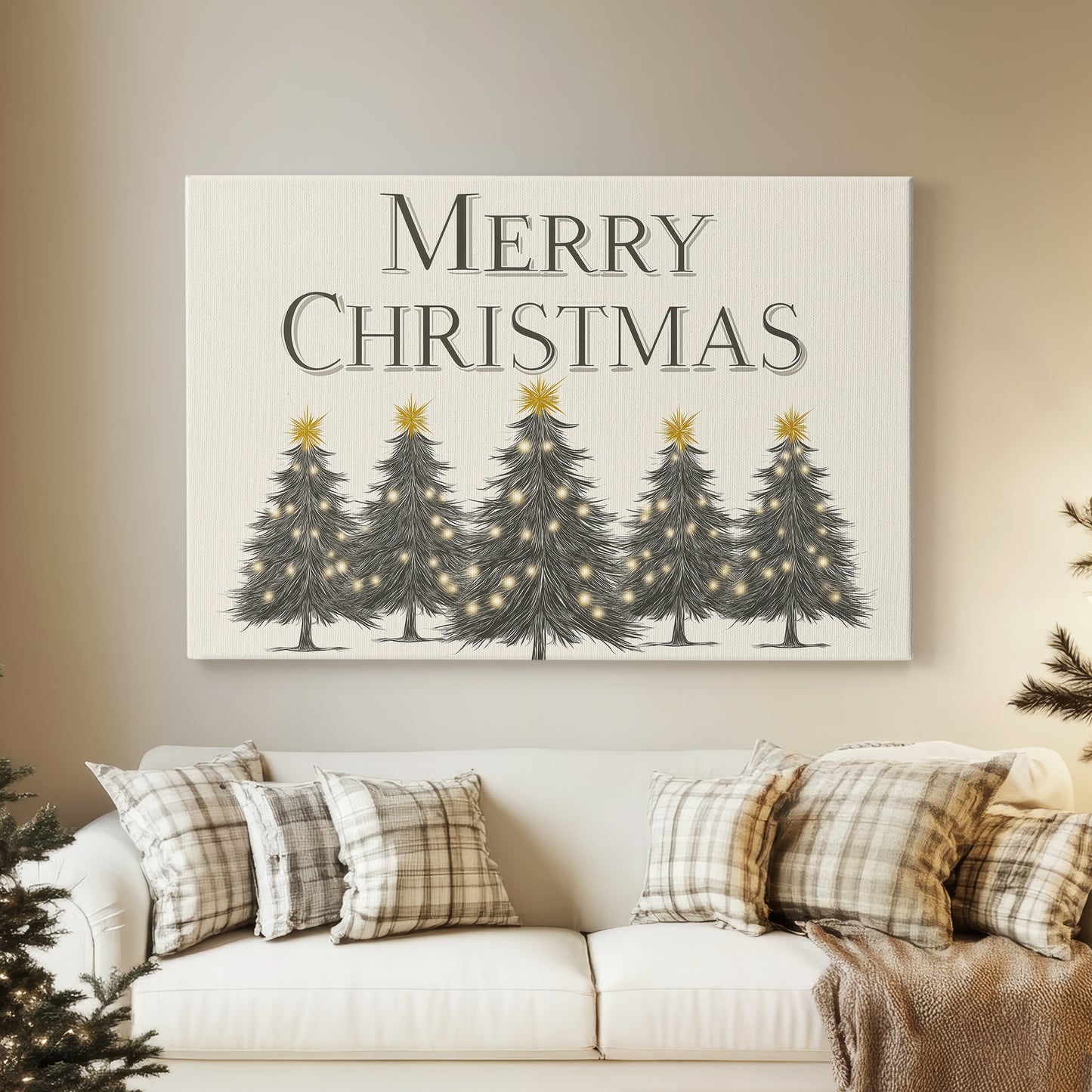 Frostlit Yule Serenade - Canvas Art Print