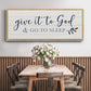 Give It To God - Floater Framed Canvas Print