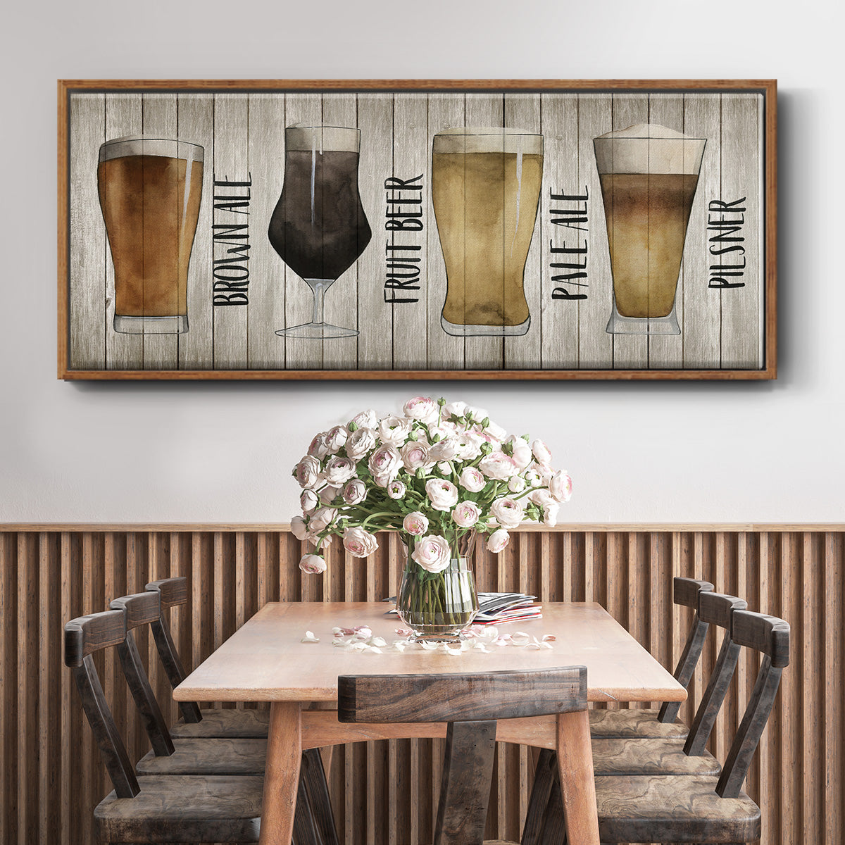 Beer Chart I - Floater Framed Canvas Print
