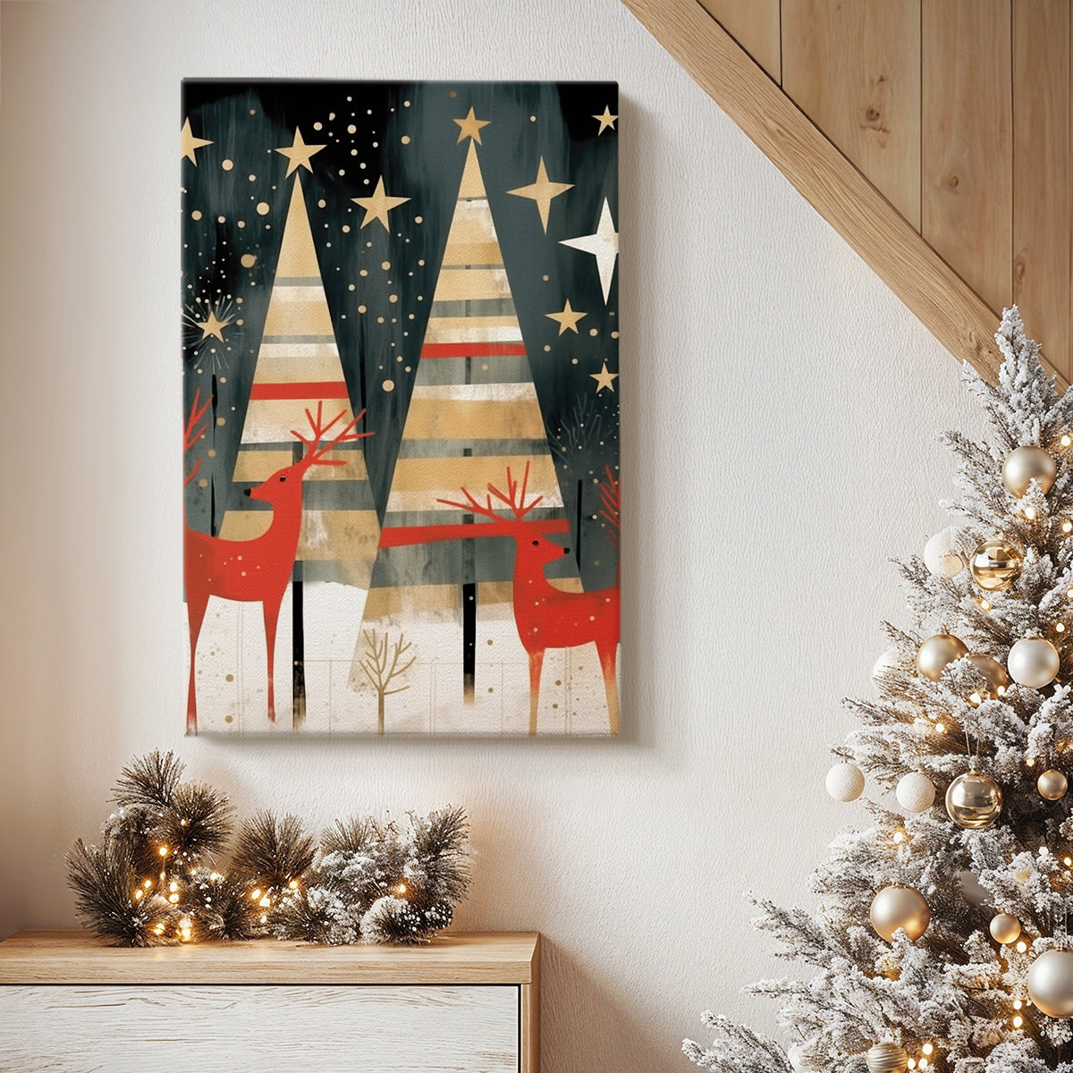 Bells of Warm Lantern Carol - Canvas Art Print