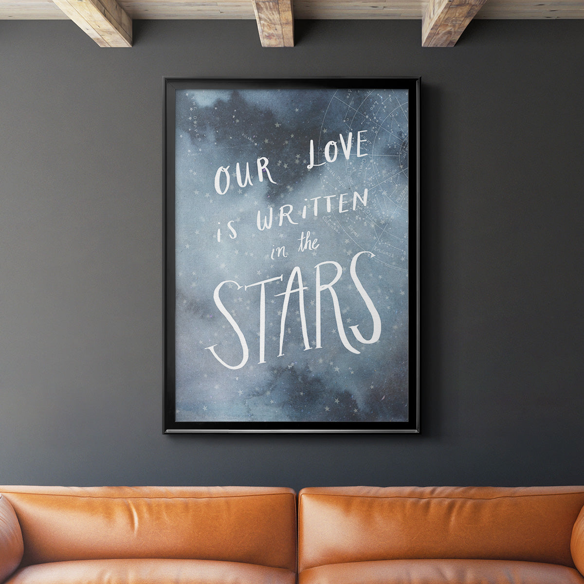 Celestial Love IV - Modern Framed Canvas Print