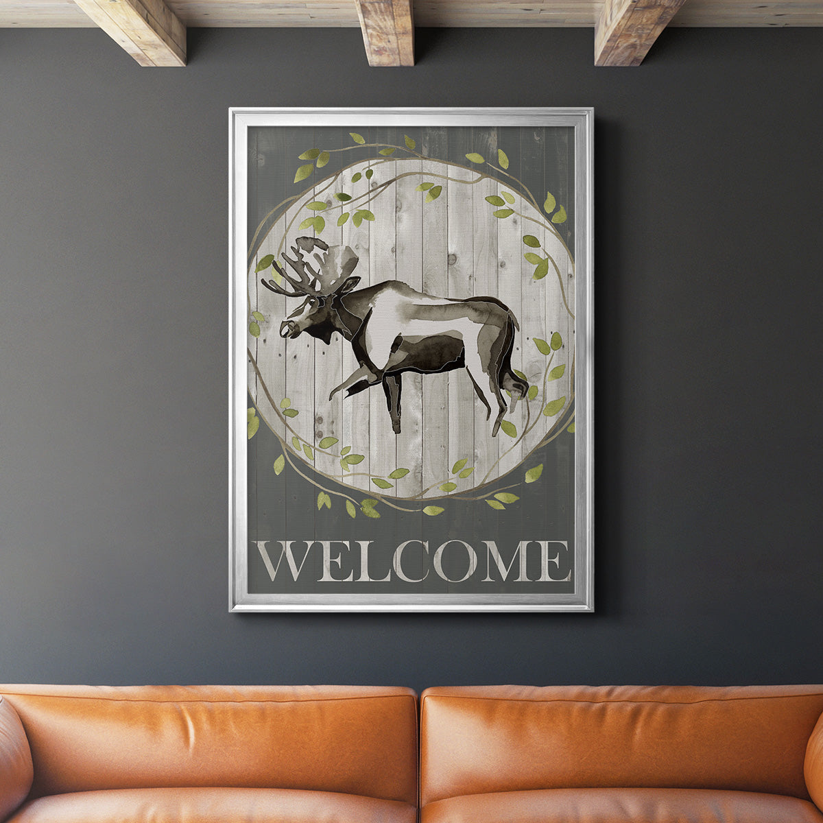 Woodland Welcome IV - Modern Framed Canvas Print