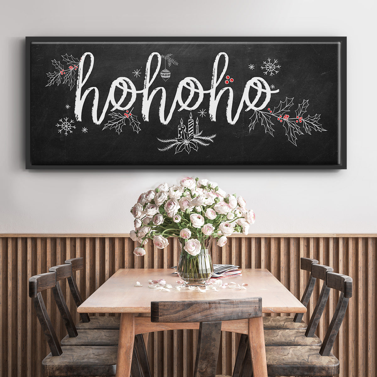 Ho Ho Ho - Floater Framed Canvas Print