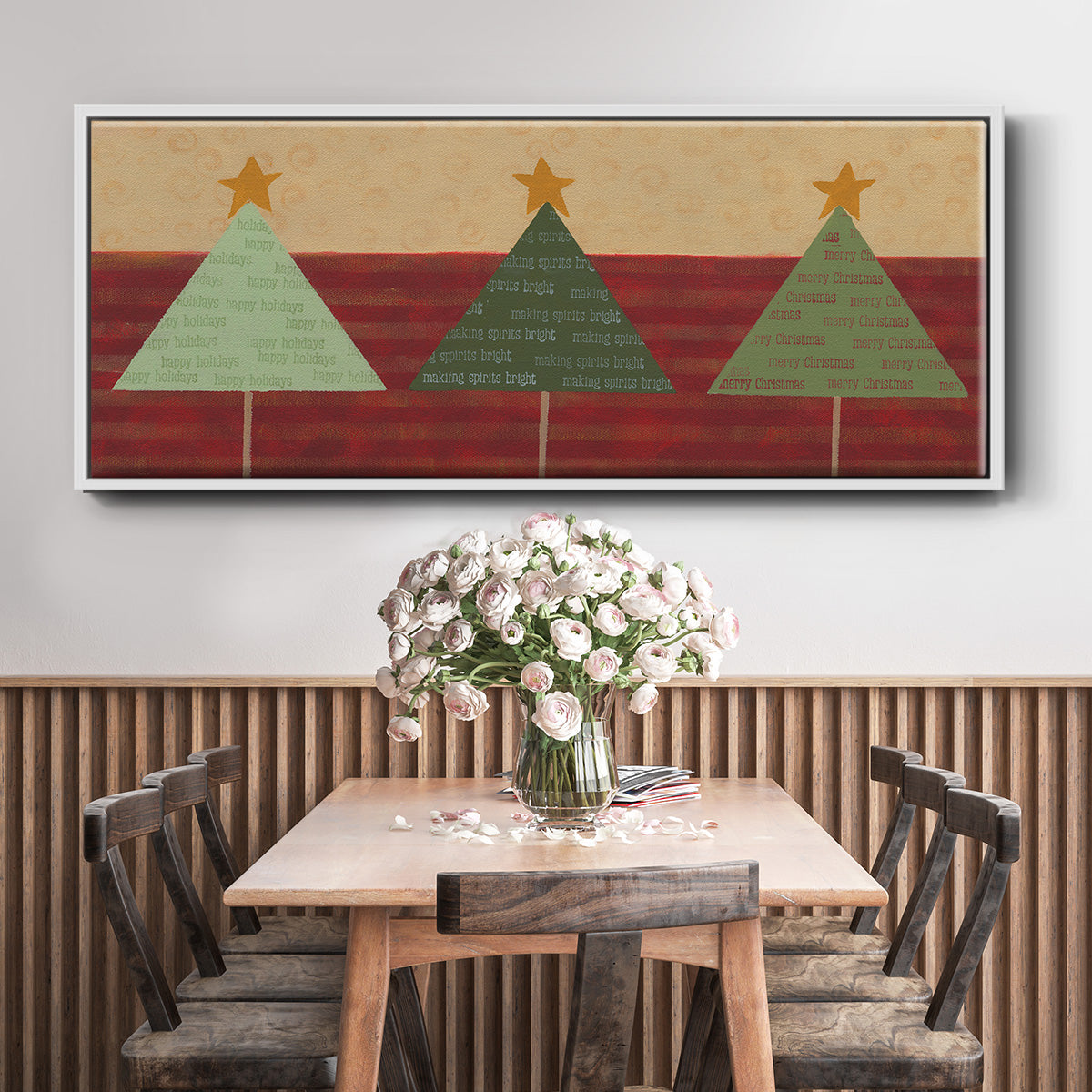 Merry Messages - Floater Framed Canvas Print