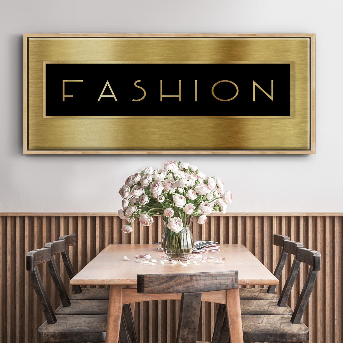 Gold Fashion - Floater Framed Canvas Print