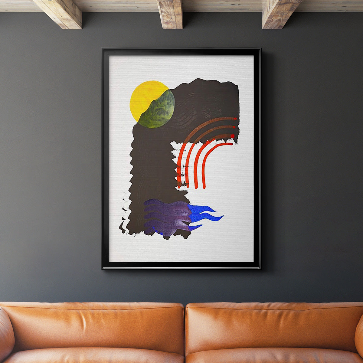 Shifting IV - Modern Framed Canvas Print