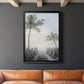 Palm Walk - Modern Framed Canvas Print